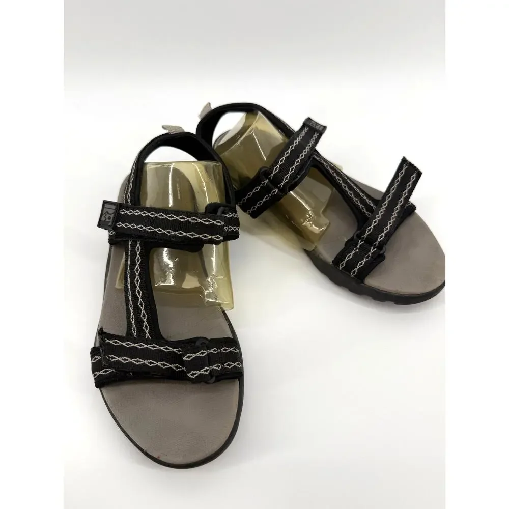 Rugged Outback Sport Sandals Black Hook Loop Comfort Walking Womens Size 7